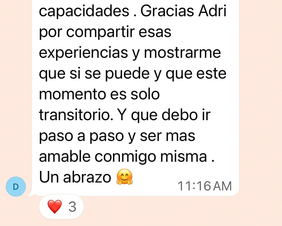 Testimonio de una de nuestras integrantes