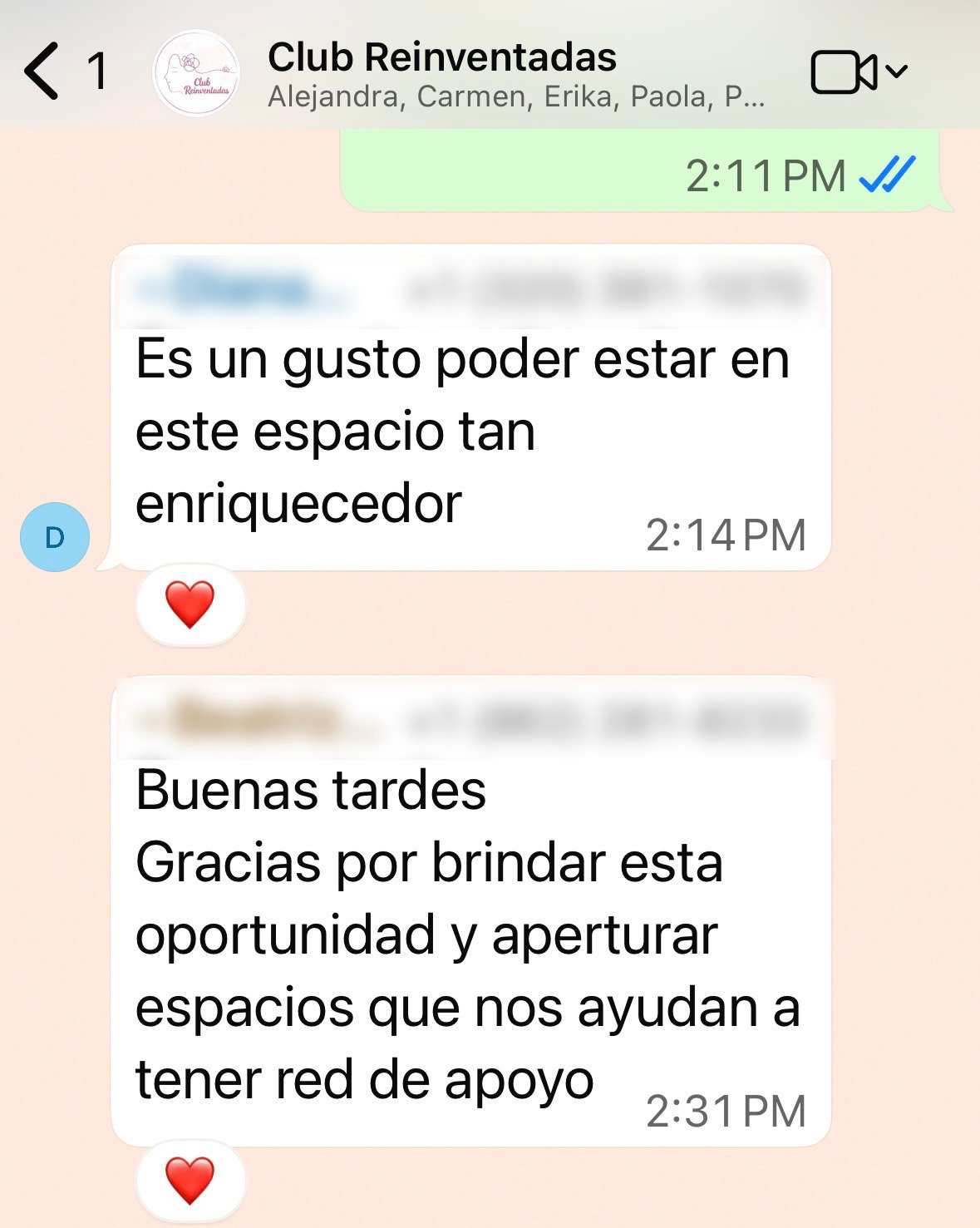 Testimonio de una de nuestras integrantes