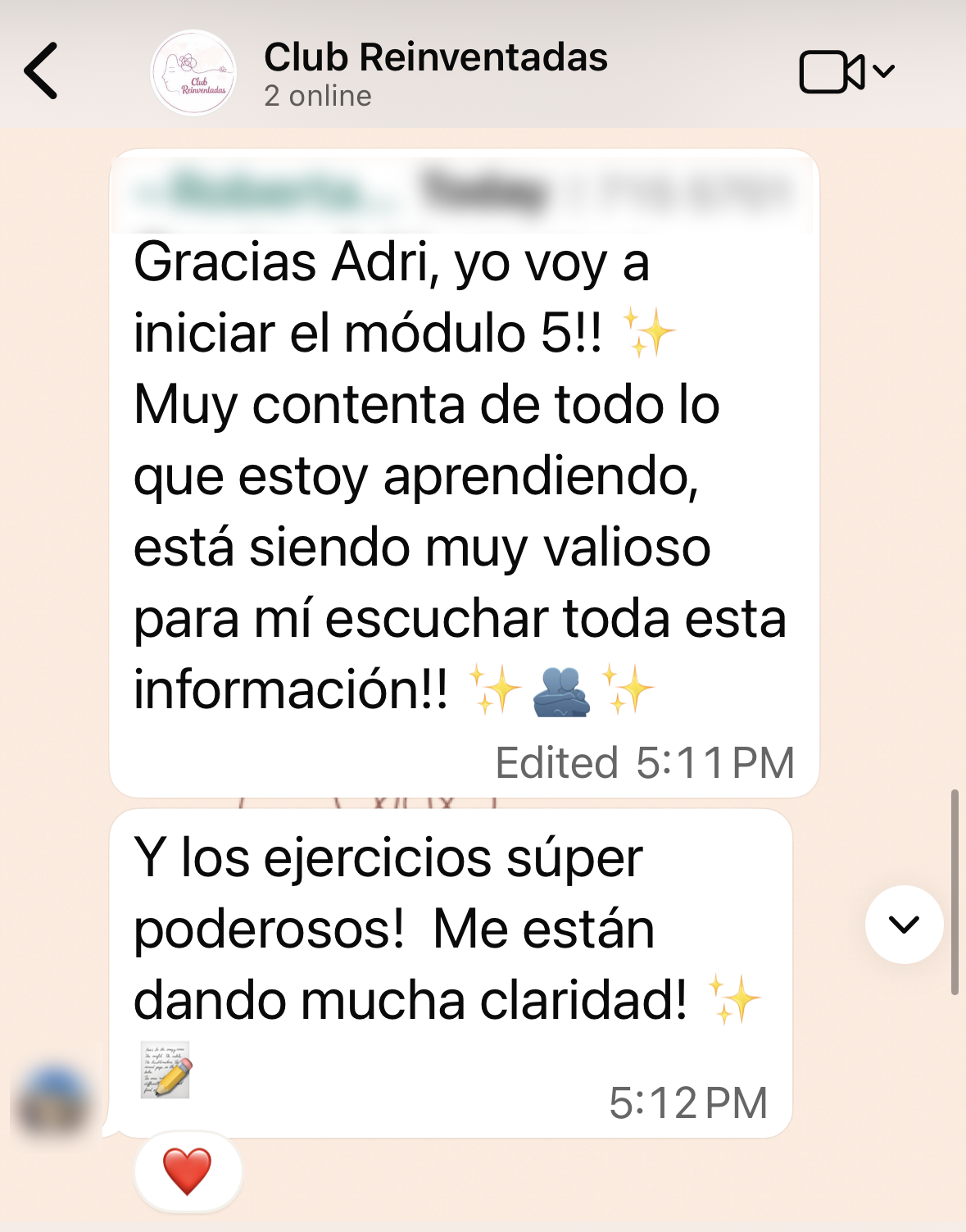 Testimonio de una de nuestras integrantes
